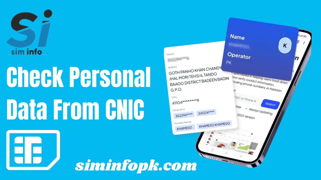 Check Personal Data From CNIC Database Online Check Personal Data From CNIC Database Online